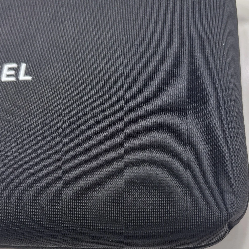Designer Inspired Black Zipper Pouch - Accessory Case